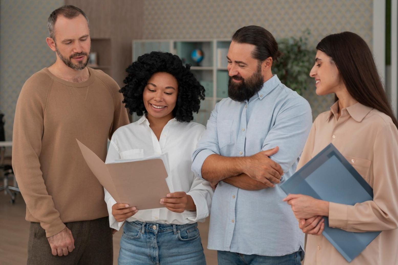 Espace de travail collaboratif pour entrepreneurs avec documents financiers et outils de planification budgétaire